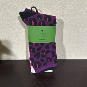 NWT Kate Spade 3 pack crew socks